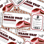 Editable Train Ticket Gift Voucher, Printable Boarding Pass (Digital Download)
