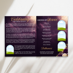 Purple & Gold Funeral Program Template: 8-Page Memorial (Canva PDF)