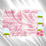 Pink Roses Funeral Program Template: 8-Page Memorial (Canva PDF)