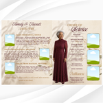 Burgundy & Gold Funeral Program Template, 8-Page Memorial (Canva, PDF)