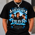 Memorial T-Shirt Canva Template, Blue Heavenly In Loving Memory, Celebration of Life Design (Copy)