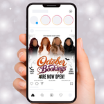 October Booking Flyer, Halloween Booking Flyer Template, Hair Lash Nail Salon Appointment Canva Template, Halloween Event Flyer, Canva Edite