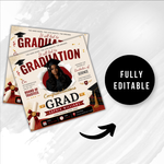 Graduate Flyer, Graduation Invitation, College Decision, Class of 2026 Flyer, Senior Grad Announce, Canva Editable