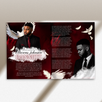 Red Sports Car & Heaven Clouds 8-Page Funeral Program – preview image 4