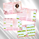 White & Pink Roses Funeral Program Template: 8-Page Celebration of Life (Canva, PDF Download)