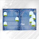 Blue & White Funeral Program Template: 8-Page Memorial (Canva PDF)