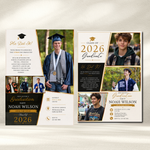 Graduation Invitation Template, Modern Graduation Announcement, Senior Graduation Party, Boys Graduation Party Invite, grad invitation 5X7
