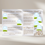 White Gold Funeral Program Template: 8-Page Memorial Program