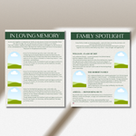 Family Reunion Program Template: Editable 8-Page Keepsake Booklet (PDF Download)