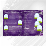 Purple & White Roses Funeral Program Template: 8-Page Memorial (Canva PDF)