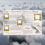 White & Black Funeral Program Template: 8-Page Memorial (Canva PDF)