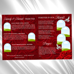 Red Roses Funeral Program Template: Celebration of Life (Canva, 8 Pages, Digital Download)