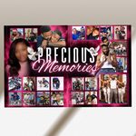 Pink Funeral Program Canva Template | Pink Theme | 8 Page Memorial Booklet