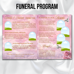 Baby Girl Funeral Program Template, 8-Page Memorial (Canva, PDF)