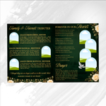 Green and Gold Funeral Program Template: 8-Page Memorial (Canva PDF)