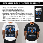 Memorial T-Shirt Canva Template, Blue Heavenly In Loving Memory, Celebration of Life Design