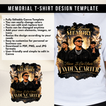 Memorial T-Shirt Canva Template, Heavenly In Loving Memory, Celebration of Life Design