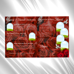 Red Floral Funeral Program Template, 8-Page Memorial (Canva, PDF)