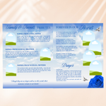 Blue Funeral Program Template: 8-Page Memorial, Celebration of Life (Canva, PDF Download)