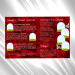 Red Floral Funeral Program Template, 8-Page Memorial (Canva, PDF)