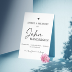 Minimalist Funeral Memory Card and Sign (Digital Download)