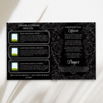 Black Funeral Program Template: 8-Page Memorial (Canva PDF)