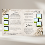White Brown Funeral Program Template: 8-Page Memorial Program