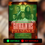 Fall Church Flyer, Autumn Revival, Worship Service, Editable Event Poster, Ministry Template, Guest Speaker (Instant Download)