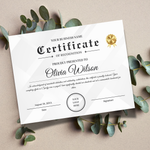 Editable Gold Certificate Template: Modern Recognition Award (Canva Downloadable Template)