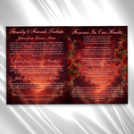Red & Gold Funeral Program Canva Template |8 Page Memorial Booklet