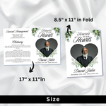 Funeral Program Template, Memorial Obituary (Canva Template)