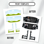 Memorial Bench 10 Canva Templates, Editable, Roses Design, Celebration of Life (PDF File)