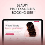 Beauty Saloon Website Template, Beauty Professionals Booking Site (Digital Download)