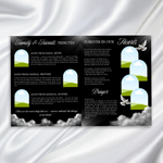 Black Cloud Funeral Program Template: 8-Page Memorial (Canva Template, PDF Download)