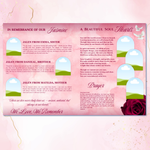 Red Roses Funeral Program Template: 8-Page Memorial, Celebration of Life (Canva, PDF Download)