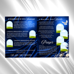 Blue Funeral Program Template: 8-Page Memorial (Canva PDF)