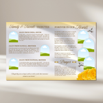 Yellow Gold Funeral Program Template: 8-Page Memorial Program