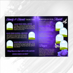 Purple and Black Funeral Program Template: 8-Page Memorial (Canva PDF)