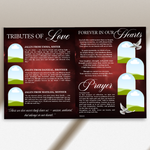 Red Funeral Program Canva Template | Red Theme | 8 Page Memorial Booklet