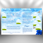 Blue Funeral Program Template: 8-Page Memorial, Celebration of Life (Canva, PDF Download)