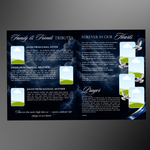 Blue Funeral Program Template: 8-Page Memorial (Canva PDF)