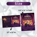 Purple Pastoral Anniversary Program Template, Pastor Appreciation, Church Anniversary, Church Services Program, Editable Canva, Church