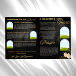 Black & Gold Roses Funeral Program Template: 8-Page Memorial (Canva PDF)