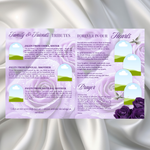 Purple & Gold Roses Funeral Program Template, Memorial Obituary (Canva Template)
