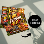 Backyard Cookout Flyer, BBQ Flyer, Summer Cookout Flyer, DIY Design Template, Food Flyer, Social Media Flyer, Party Flyer, Canva Editable