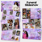 Purple Rose Funeral Slideshow Template, Celebration of Life (Canva, 30 Slides, MP4)