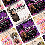 April Booking Calendar Editable Template, April Flyers Template April Bookings Flyer Canva For Lash Hair Nails MUA (Digital Download)