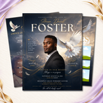 Funeral Program Template Bundle, Editable Canva Memorial Booklet, Celebration of Life, Obituary Order of Service, 8.5x11 Bifold (Copy)