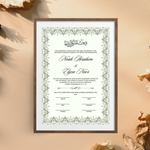 Personalized Nikkah Certificate: Islamic Wedding Contract (Digital Download A4 Template)