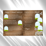 Brown Roses Funeral Program Template: 8-Page Memorial (Canva PDF)